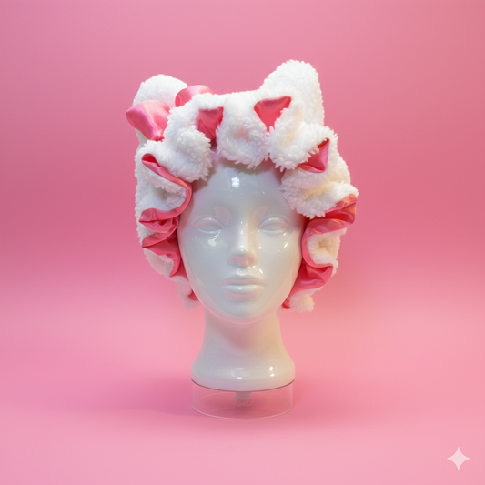 Luxury teddy bear hair bonnet for women