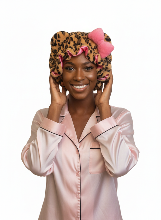 Luxury Leopard Pint Teddy Bonnet