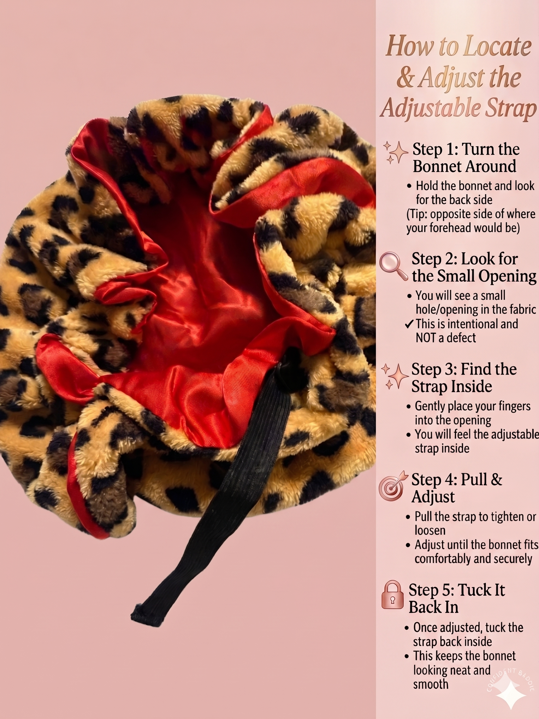 Bear hair bonnet for natural hair