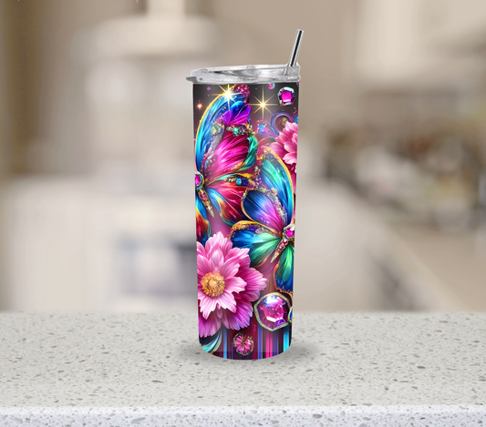 Cute butterfly travel cup