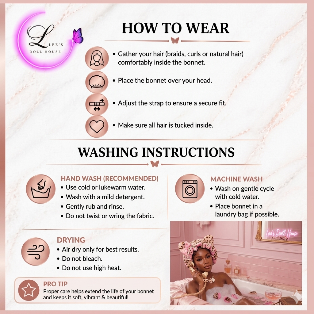 Cute light pink bonnet for women