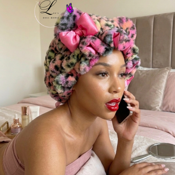 Cute teddy bonnet for women night hair care