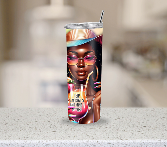 Melanin tumbler Black Girl gift