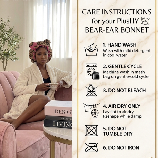 Luxury hair bonnet for natural hair