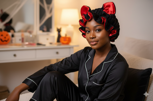 Luxury teddy bear hair bonnet for women