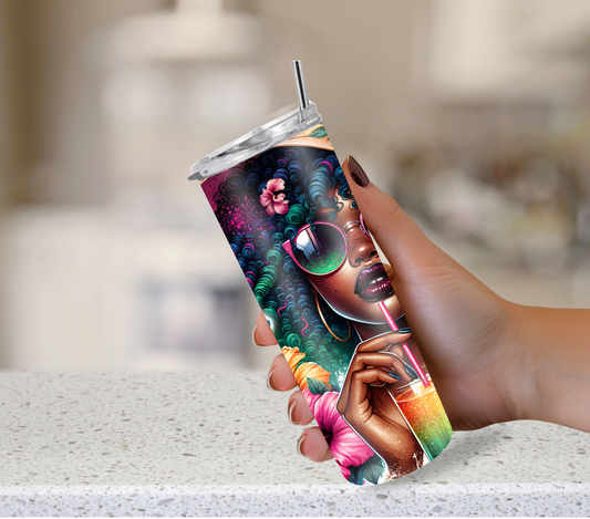 Melanin tumbler Black Girl gift