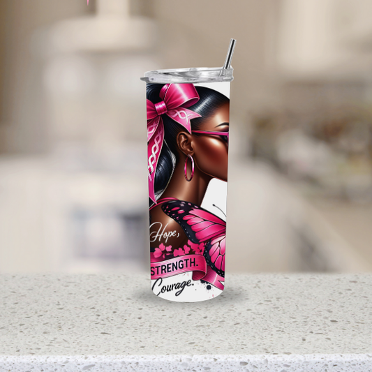 Pink awareness travel gift cup for her