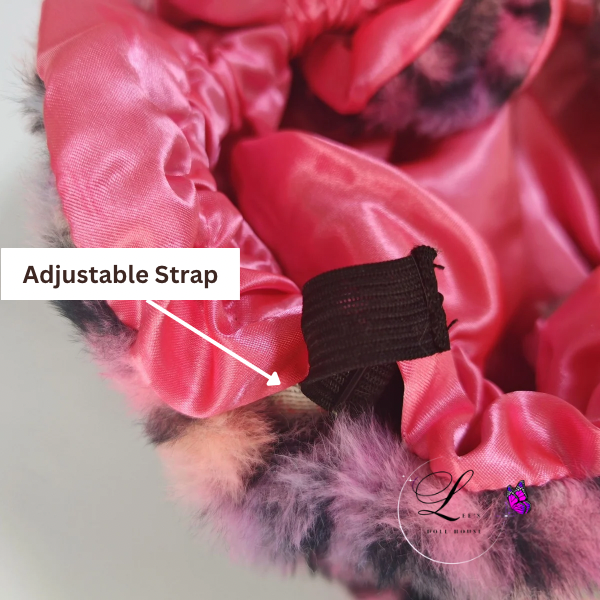 Soft plush bonnet for braids and curls