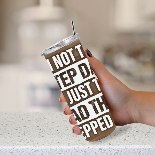 Stepdad gift tumbler with heartfelt message